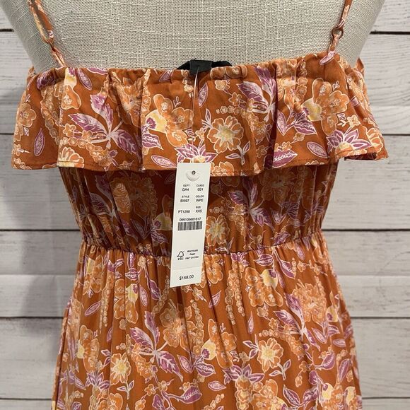 J Crew Tiered Maxi Dress Painted Block Print Size XXS Sleeveless New Floral - Picture 5 of 13